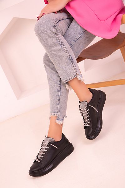 SOHO Black-Black Women's Sneaker 18365