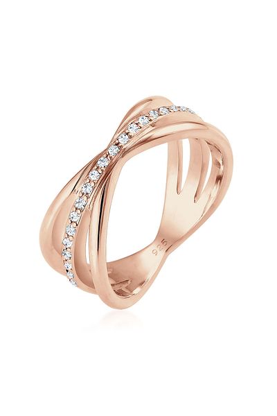 ELLI Ring aus 925er Sterlingsilber – Wickelkristall-Design