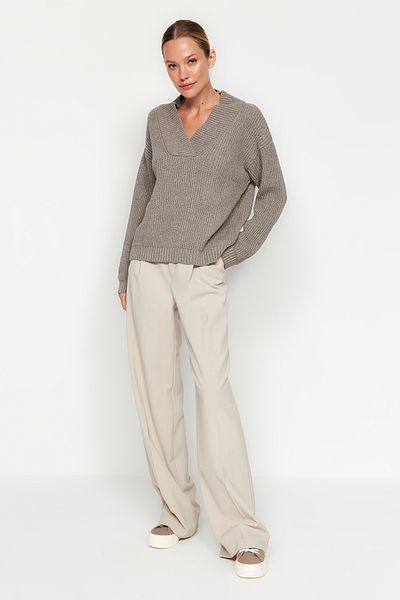 Trendyol Collection Светр з норки Більш стійкий светр з V-подібним вирізом Светр TWOAW24KZ01113