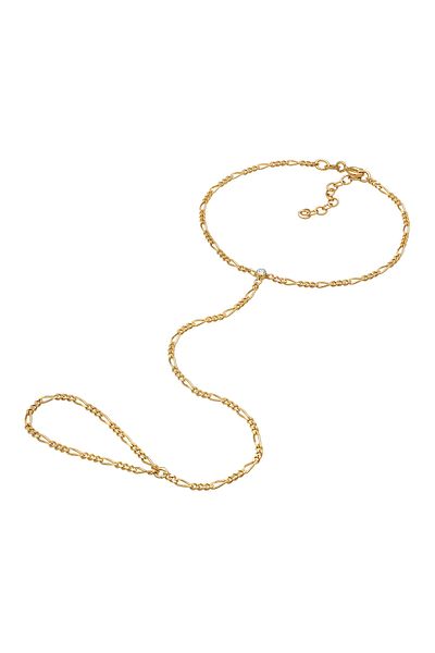 ELLI Armband Damen Handkette Figaro mit Kristallen in 925 Sterling Silber