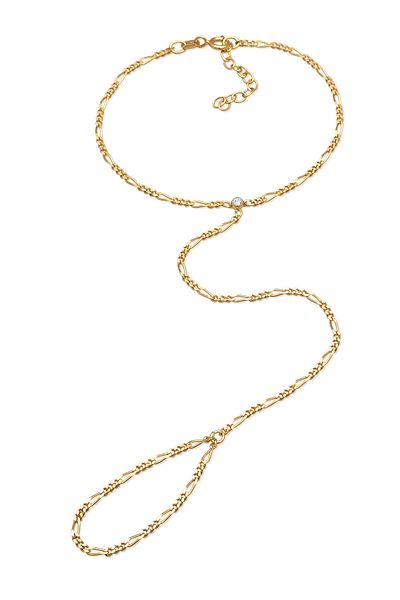 ELLI Armband Damen Handkette Figaro mit Kristallen in 925 Sterling Silber
