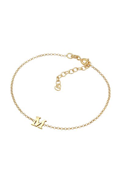 ELLI Armband Damen Anhänger Buchstabe M Basic aus 925 Sterling Silber