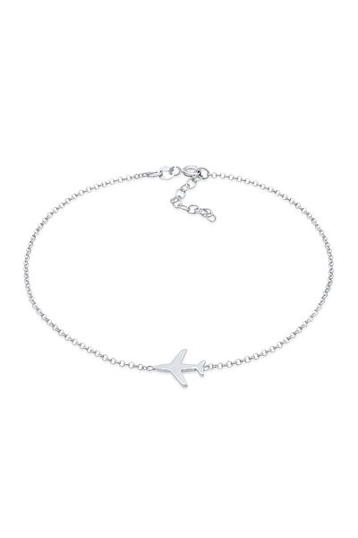 ELLI Fußschmuck Flugzeug Travel Reise Basic 925 Silber