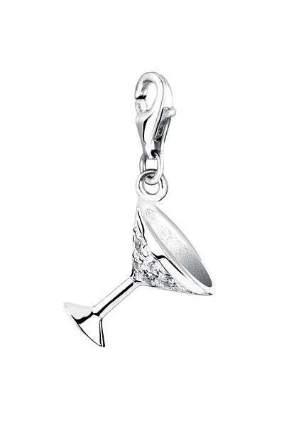 Nenalina Charm Anhänger Cocktailglas Zirkonya 925 Ayar Gümüş