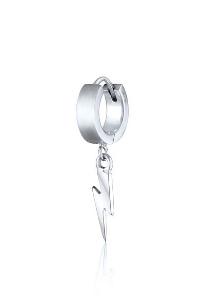 KUZZOI Ohrringe Blitz Tek Scharnier Creole 925 Silber