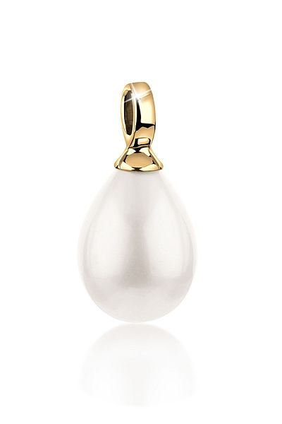 Nenalina Anhänger Basic Oval Muschelkernperle Klassisch 925 Silber