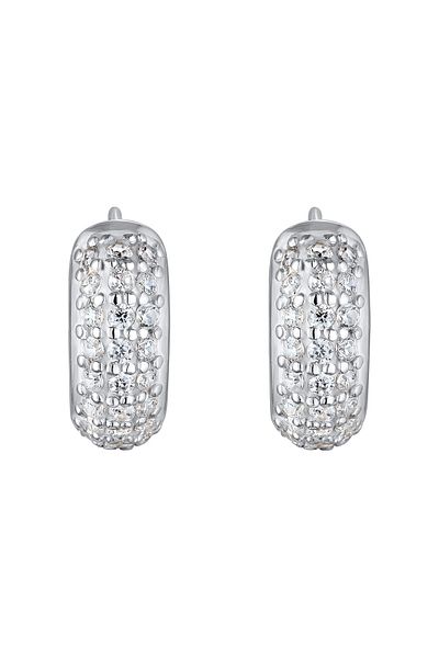 KUZZOI Ohrringe Herren Creolen Zirkonia Funkelnd Elegant 925 Silber