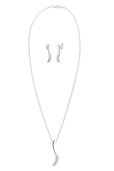 ELLI Schmuckset Welle Kristalle 925 Silber