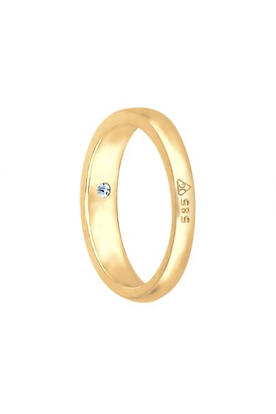 ELLI Anhänger Kinder Taufring Diamant (0,005 ct.) 585 Gelbgold