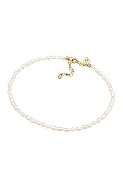 ELLI Fußschmuck Süßwasserperlen Klassik 925 Silber