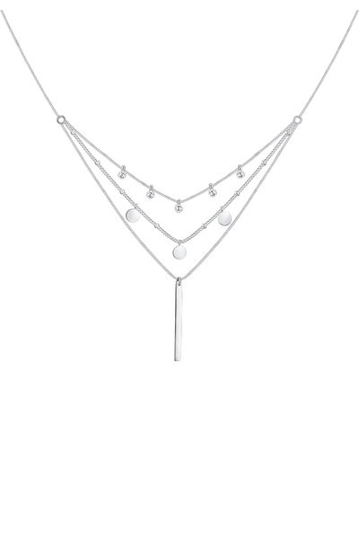ELLI Halskette Halskette Layer Geo Stab Kristal 925 Gümüş