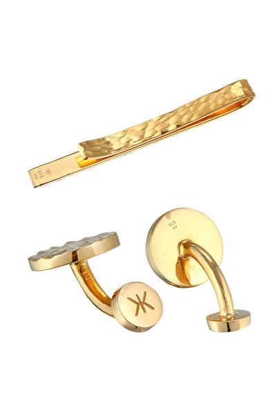 KUZZOI Schmuckset Manschettenknöpfe Krawattennadel Set 925 Silber