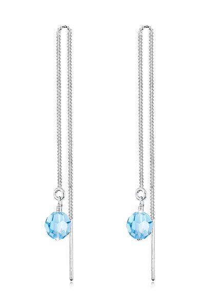 ELLI Ohrringe Kette Kugel Kristalle Eleganz Silber