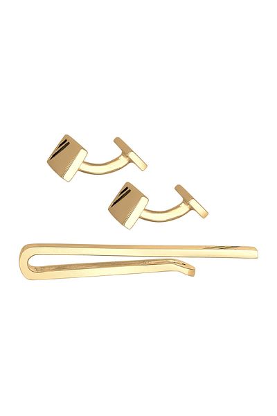 KUZZOI Krawattennadel Manschettenknöpfe Set Elegant 925 Silber