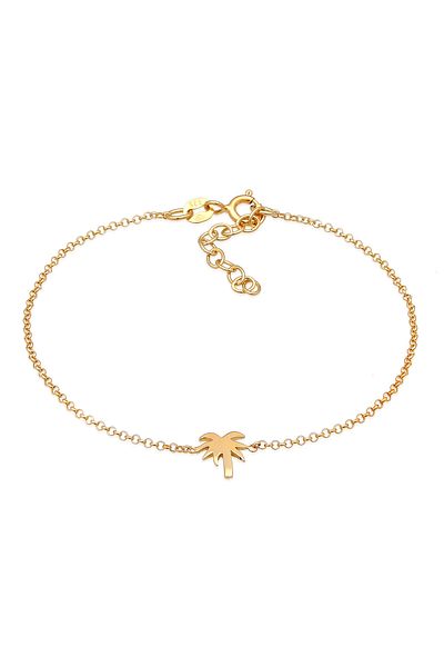 ELLI Damen-Halskette mit Palmenarmband aus 925er-Sterlingsilber – Strand-Basic