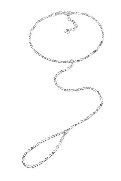 ELLI Armband Handchain Handkette Figaro 925 Silber