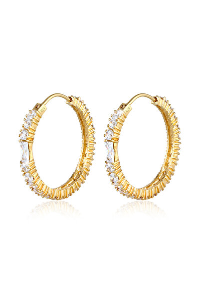 ELLI Ohrringe Creolen Zirkonia Pavé Funkelnd 925 Silber