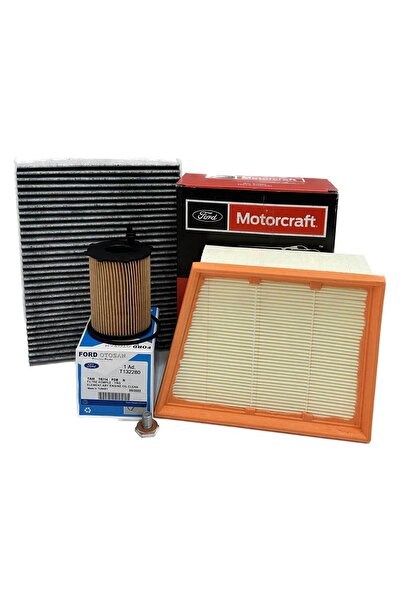 OTOSAN Ford Fiesta 1.5 TDCi Uyumlu Dizel Filtre Bakım Seti 2017 Sonrası Hava+Yağ+Karbonlu Polen Filtresi