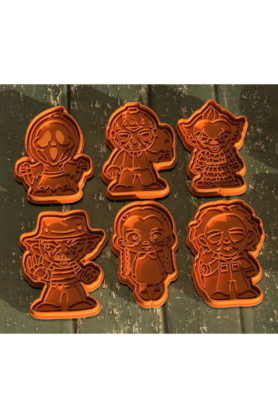 Hobist قالب كوكي ذو 6 شخصيات مختلفة للهالوين وقالب لب السكر