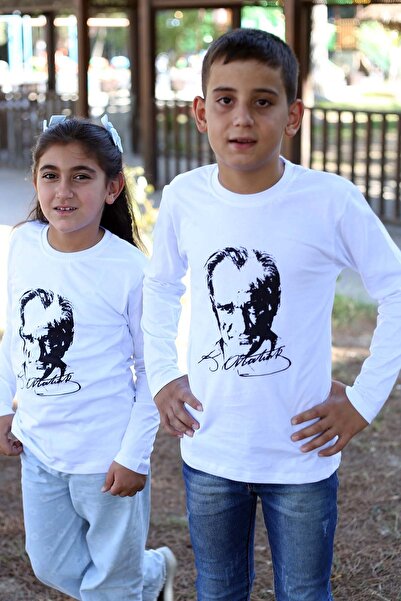 COSBA kids wear Tricou unisex pentru copii din bumbac cu mânecă lungă cu impr...