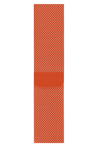 Watch 2 3 4 5 6 7 8 9 Se 38 40 41mm Uyumlu Milano Çelik Kordon Orange