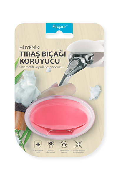 Flipper HİJYENİK TIRAŞ BIÇAĞI KORUMA KABI – PEMBE