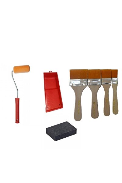 Cadence Boya 4'lü Boyama Seti Iz Bırakmayan Rulo + Rulo Tavası + Sünger Zımpara + Fırça Seti