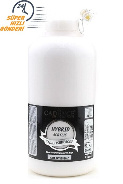 Cadence Boya Antik Beyaz 2 Litre Multısurface Hybrıd Akrilik Boya H-004 C2.h-004