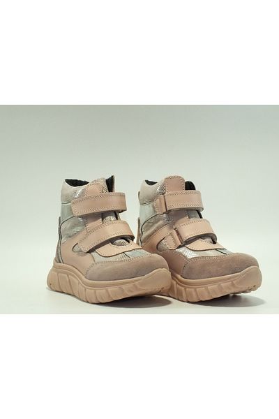 Toddler Shiny Genuine Leather Boots with Double Velcro