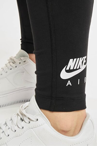 Nike Air High Waisted Graphic Firming Black Women's Sports Leggings