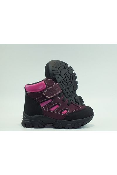 Toddler Single Velcro Elastic Genuine Leather Boots