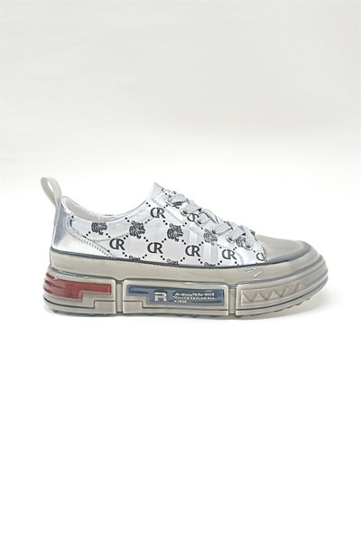 Guja Patterned Special Coated Gray Men's Sneakers