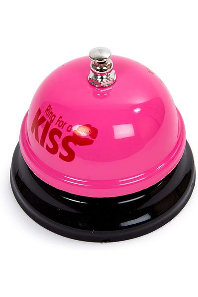 KAVİR Ring For A Kiss Table Bell, Metal Reception Bell, Bell, Bell
