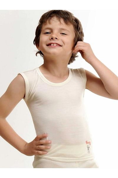 Pofina Hasyün Children's Wool Thermal Zero Sleeve Undershirt Unisex
