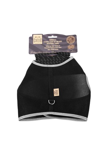 cattie Cool Woven Cat Chest & Travel Set Black 1*25-35 cm