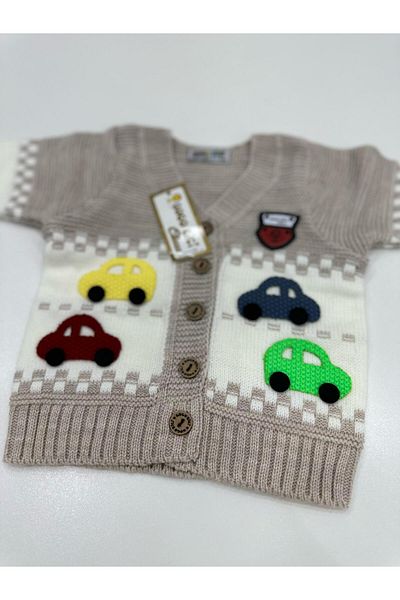 gogo bici GOGO BİCİ Boy's Knitwear Cardigan with Car