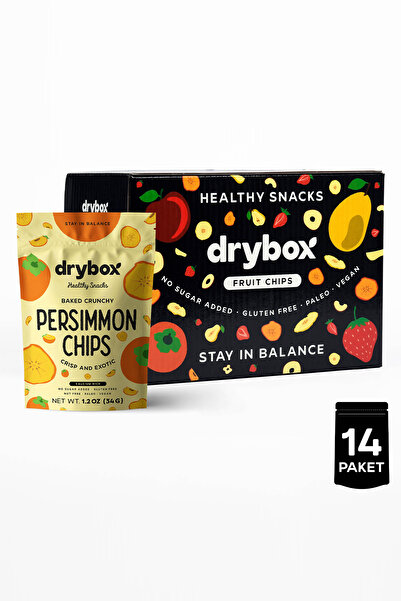 DRYBOX 14'lu Paket Şekersiz Kurutulmuş Hurma Kuru Meyve Cipsi Doğal Atıştırma...
