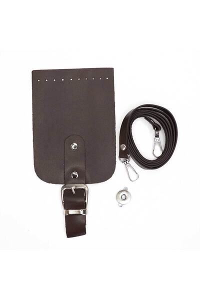 Ritzz Σετ τσάντας τηλεφώνου με κούμπωμα και κάλυμμα Καφέ - Ασημί