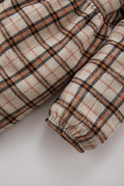 DeFacto Baby Girl Checkered Long Sleeve Flannel Dress