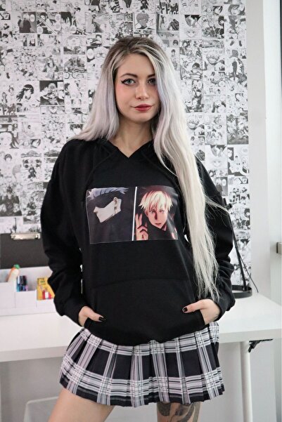 Gofeel Purple Yellow Anime Sweat Sweathsirt 3 Thread Raster Streetwear Hoodie...