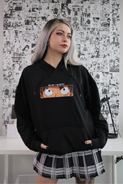 Gofeel Harajuku Textone Piece Printed Oversize Vintage Detail Sweatshirt Gofeel