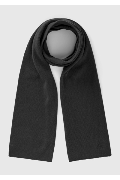 United Colors of Benetton Μαύρο αγορίστικο φουλάρι με κεντημένο λογότυπο Bene...