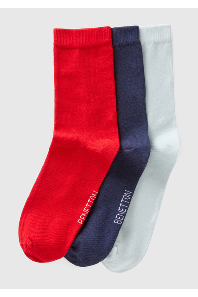 United Colors of Benetton Unisex Μικτές κάλτσες 3 τεμαχίων