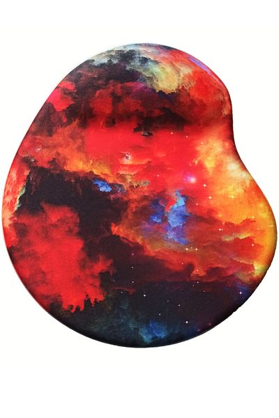 usin Oval Alaca Bulaca Patterned Non-Slip Base Computer Notebook Mouse Pad with Wrist Support -Mausa Pad
