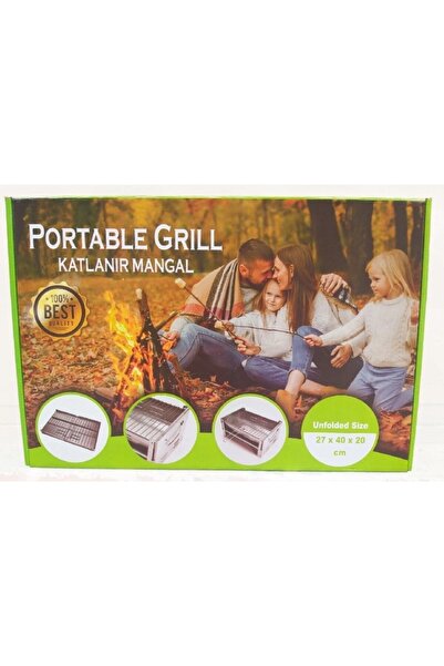 Mizan Galvaniz Katlanır Mangal Çanta Hediyeli (ÖZEL KUTUSU VARDIR)