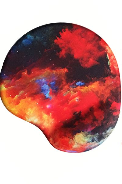 usin Oval Alaca Bulaca Patterned Non-Slip Base Computer Notebook Mouse Pad with Wrist Support -Mausa Pad