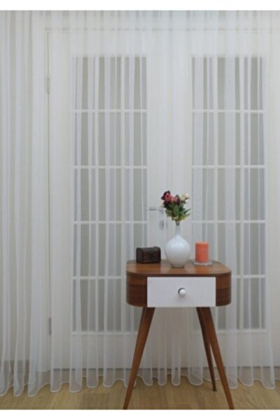 Esse Home Grek Tulle Curtain - Honeycomb Floor, Sparse Pleat, 1/2