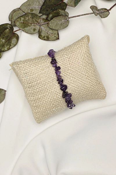 EST Aksesuar Amethyst Broken Natural Stone Stone Bracelet