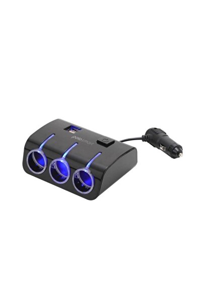 Polosmart Triplex 3 Girişli Araç Çakmak Çoklayıcı Psm56