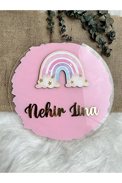 TasarıMarketi İsme Özel Bebek Kapı Süsü Hastane Kapı Süsü Oda Kapı Süsü Pleks...